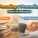 proceeding or preceding