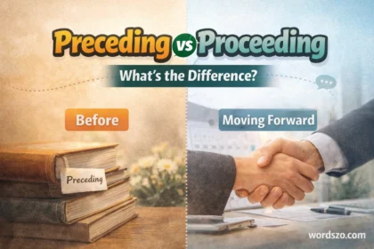 proceeding or preceding