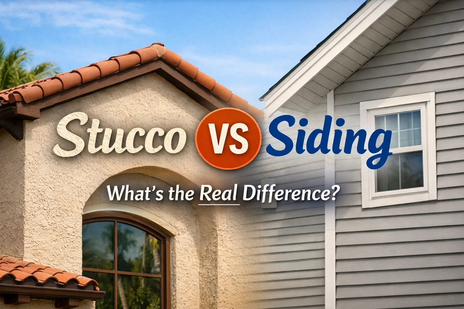 stucco or siding