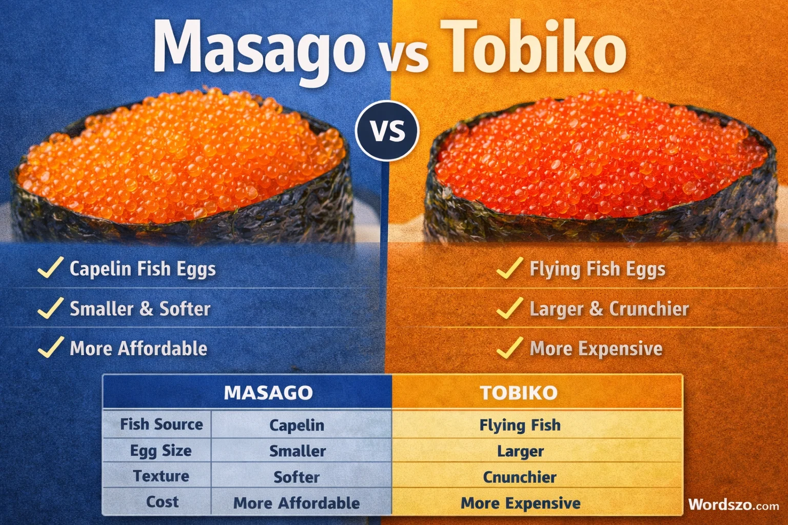 masago or tobiko