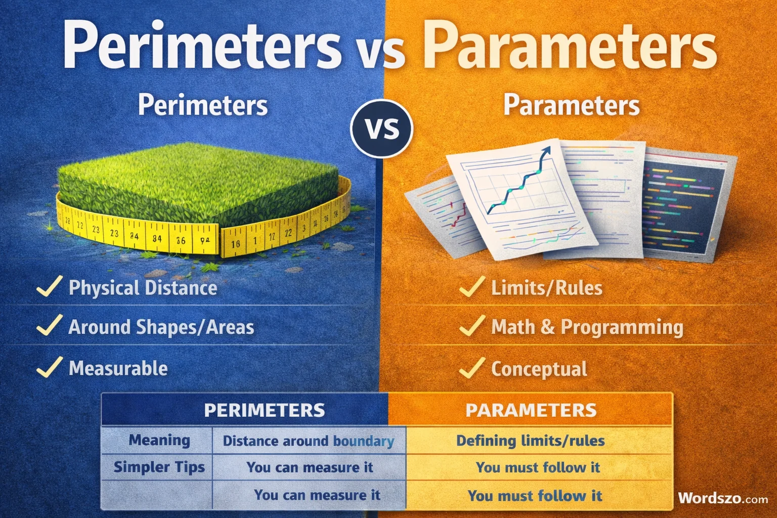 perimeters or parameters