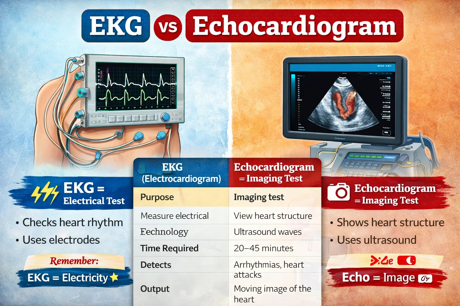 EKG or echocardiogram