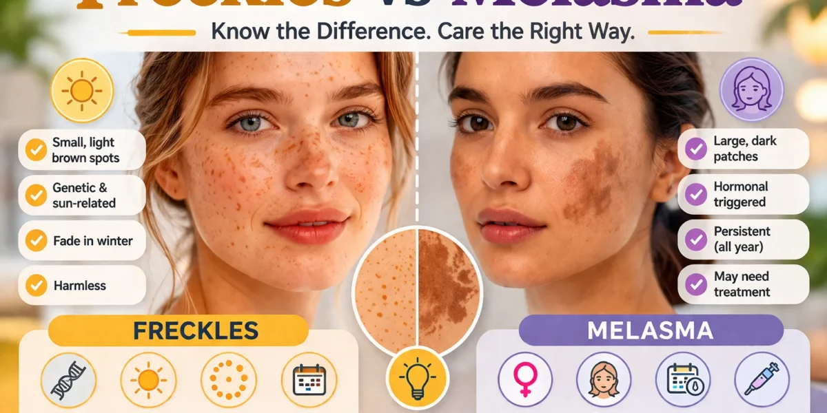 freckles or melasma