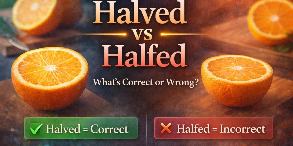halved or halfed